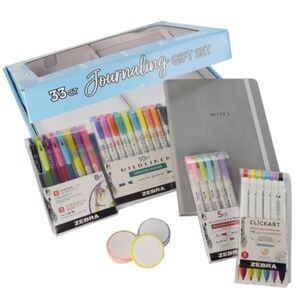 Zebra journaling gift set